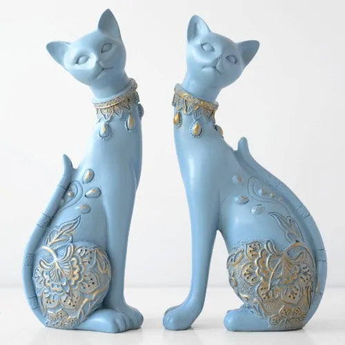 Figurine Decorative Resin Cat Statue