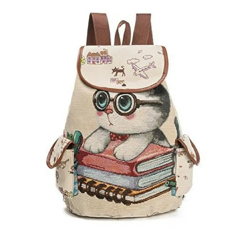 Lovely Cat Drawstring Backpack